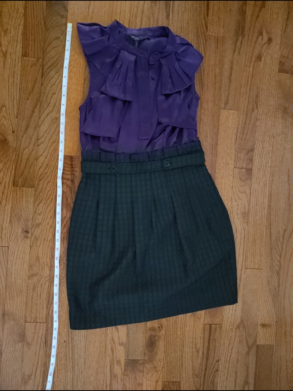 NWT BCBGMAXAZRIA Purple Black Dress Size 6P Hoco Homecoming 90s Y2K - Picture 13 of 13